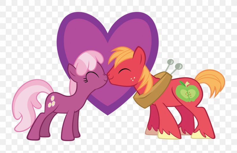 Pony Big McIntosh Cheerilee McDonald's Big Mac Applejack, PNG, 1600x1032px, Watercolor, Cartoon, Flower, Frame, Heart Download Free