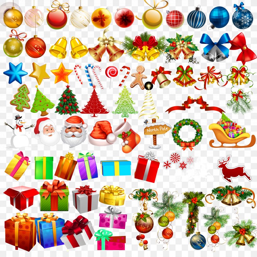 Christmas Tree Santa Claus Gift, PNG, 3937x3937px, Christmas, Art, Christmas Decoration, Christmas Eve, Christmas Lights Download Free