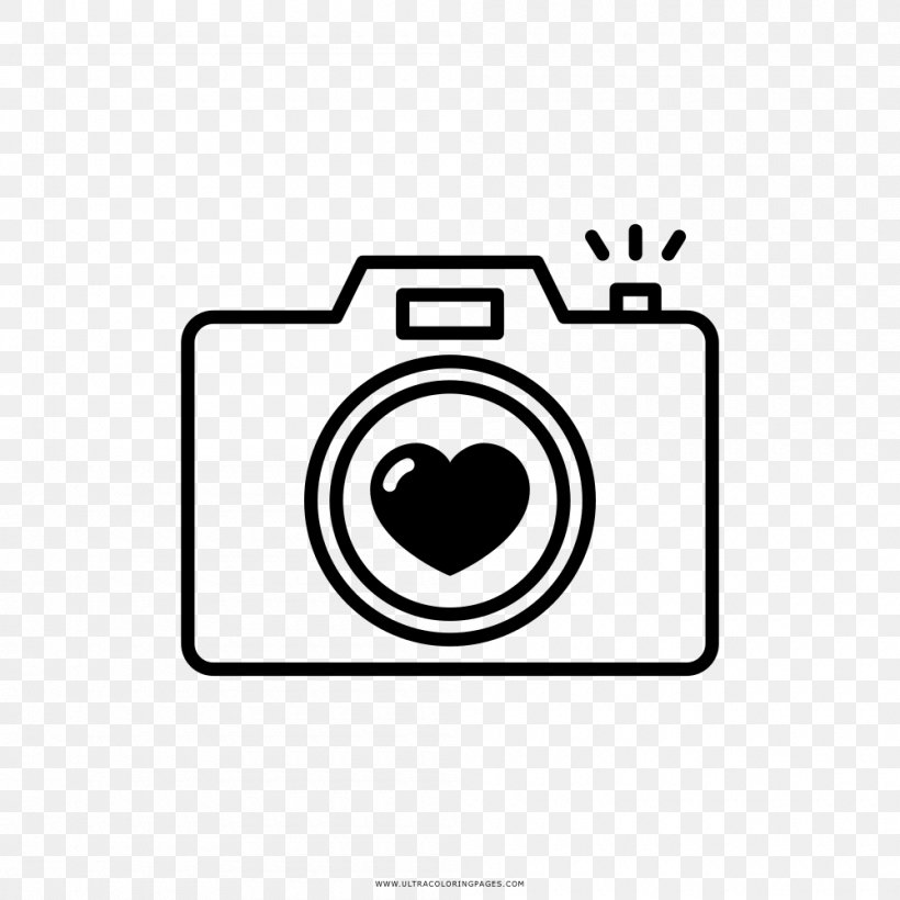 Drawing Camera Photography Coloring Book, PNG, 1000x1000px, Drawing, Area, Black, Black And White, Brand Download Free