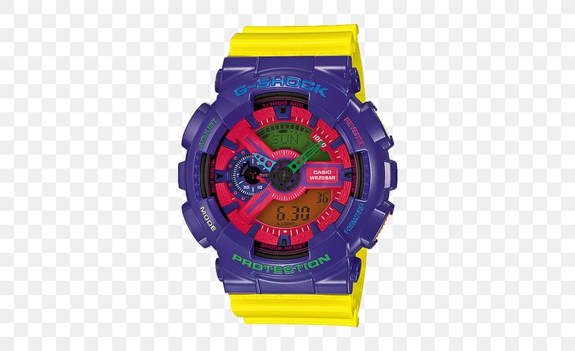 G-Shock Watch Casio Clock Purple, PNG, 500x500px, Gshock, Antimagnetic Watch, Blue, Brand, Casio Download Free