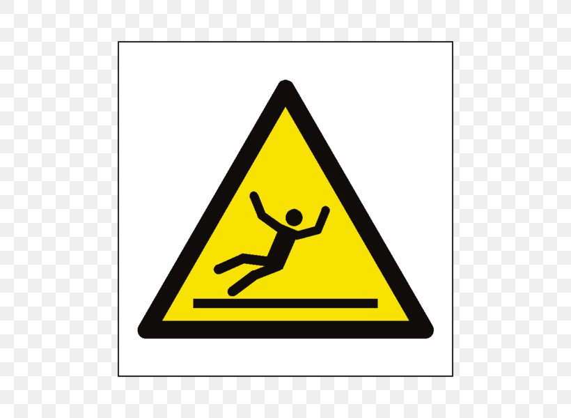 Warning Sign Hazard Symbol Floor, PNG, 600x600px, Warning Sign, Adhesive, Area, Beak, Falling Download Free