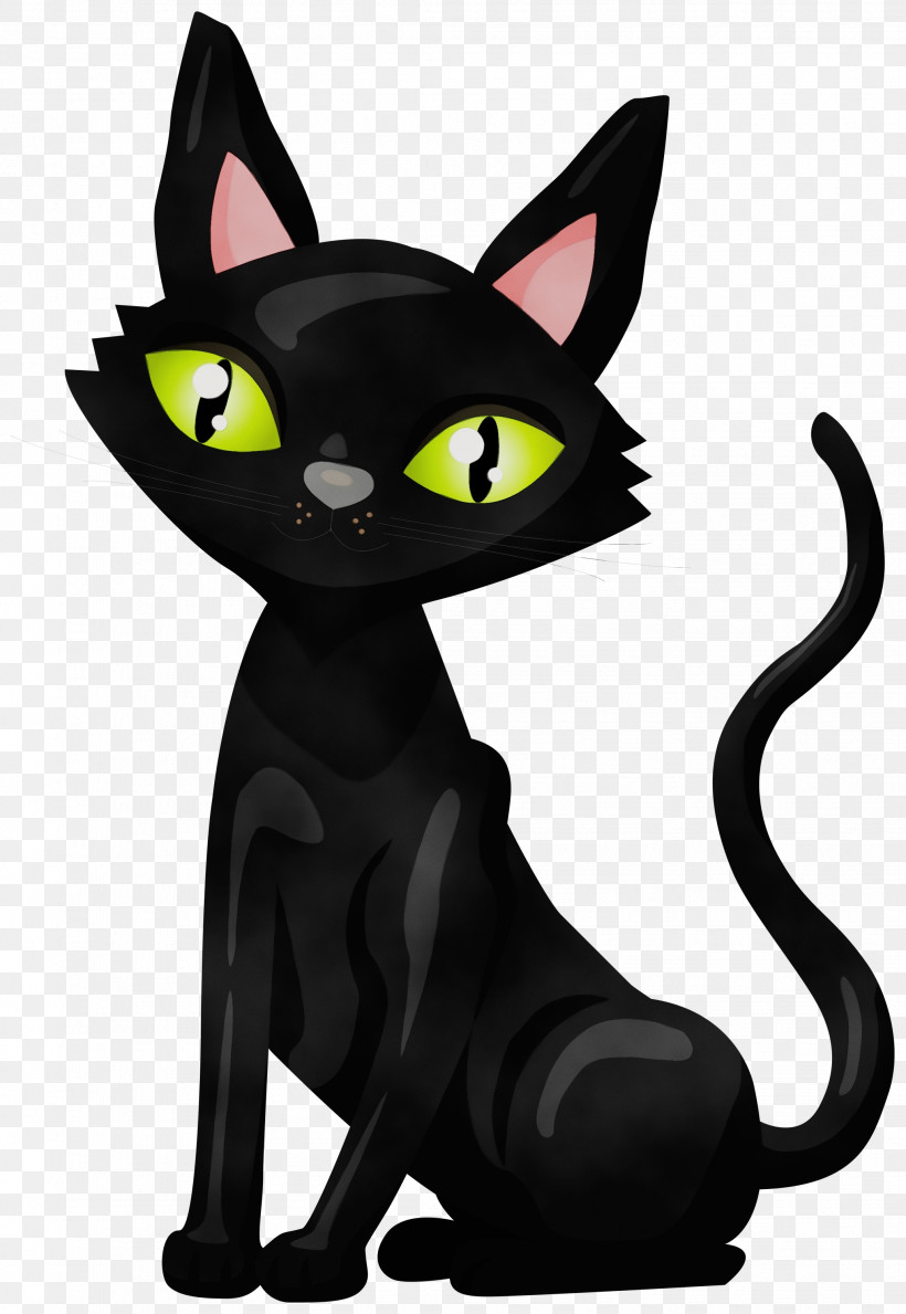 Korat Bombay Cat Kitten Whiskers Domestic Short-haired Cat, PNG, 2067x2999px, Watercolor, Black Cat, Bombay Cat, Cartoon, Cat Download Free