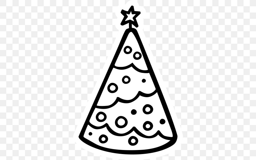 Christmas Tree Party Clip Art, PNG, 512x512px, Christmas Tree, Black And White, Christmas, Christmas Decoration, Christmas Ornament Download Free
