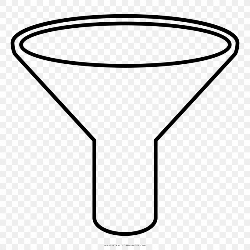Funnel Drawing Coloring Book Line Art, PNG, 1000x1000px, Funnel, Area, Black And White, Champagne Stemware, Coloring Book Download Free