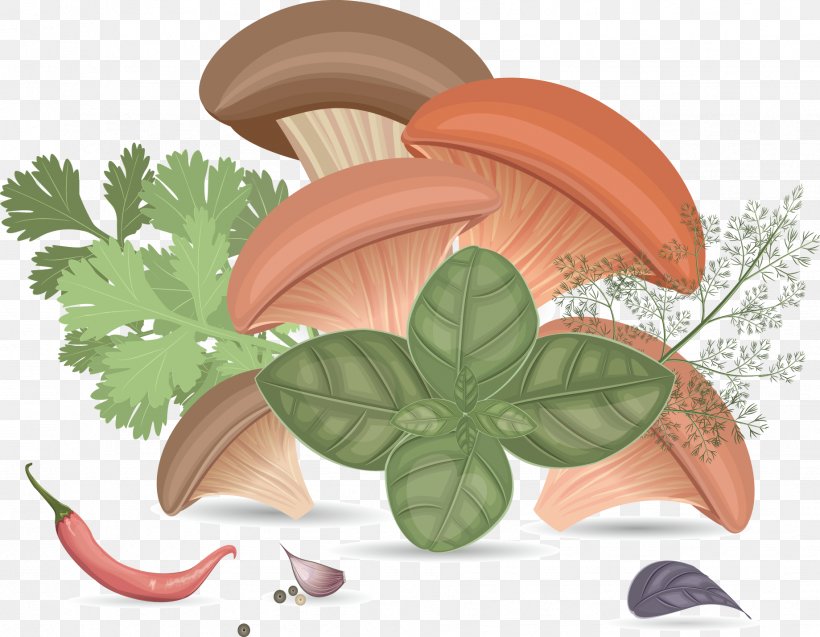 Mushroom Herb Clip Art, PNG, 1839x1429px, Mushroom, Common Mushroom, Edible Mushroom, Herb, Leaf Download Free