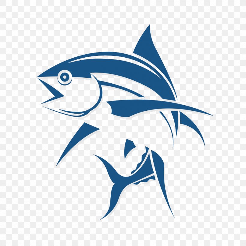 Logo Fishing Tuna, PNG, 1000x1000px, Logo, Area, Atlantic Bluefin Tuna, Cartilaginous Fish, Dolphin Download Free