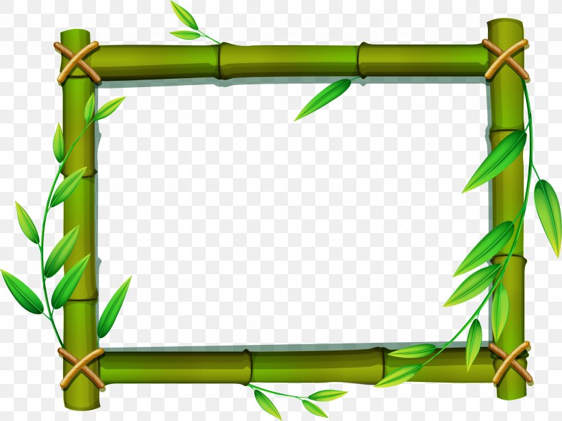 Picture Frames Bamboo Clip Art, PNG, 2561x1918px, Picture Frames, Bamboo, Grass, Grass Family, Green Download Free