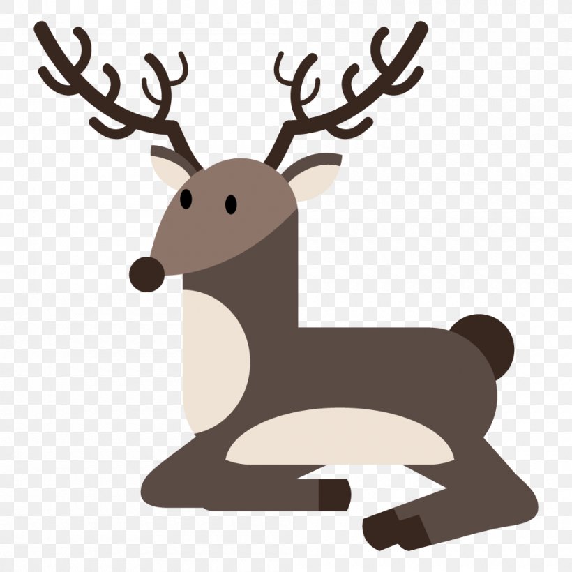 Reindeer Santa Claus Christmas Day Image, PNG, 1000x1000px, Reindeer, Animated Cartoon, Animation, Antler, Cartoon Download Free
