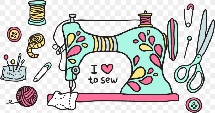 Sewing Machine Clip Art, PNG, 996x525px, Watercolor, Cartoon, Flower, Frame, Heart Download Free