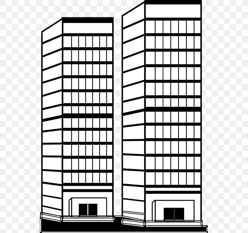 Building Skyscraper Coloring Book Line Art Clip Art, PNG, 555x772px, Building, Apartment, Architecture, Area, Black Download Free
