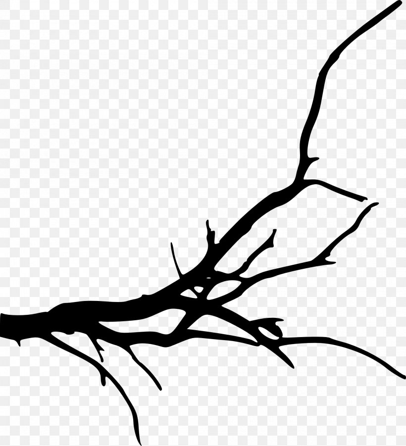 Branch Tree Silhouette Clip Art, PNG, 2000x2199px, Branch, Artwork, Beak, Black, Black And White Download Free