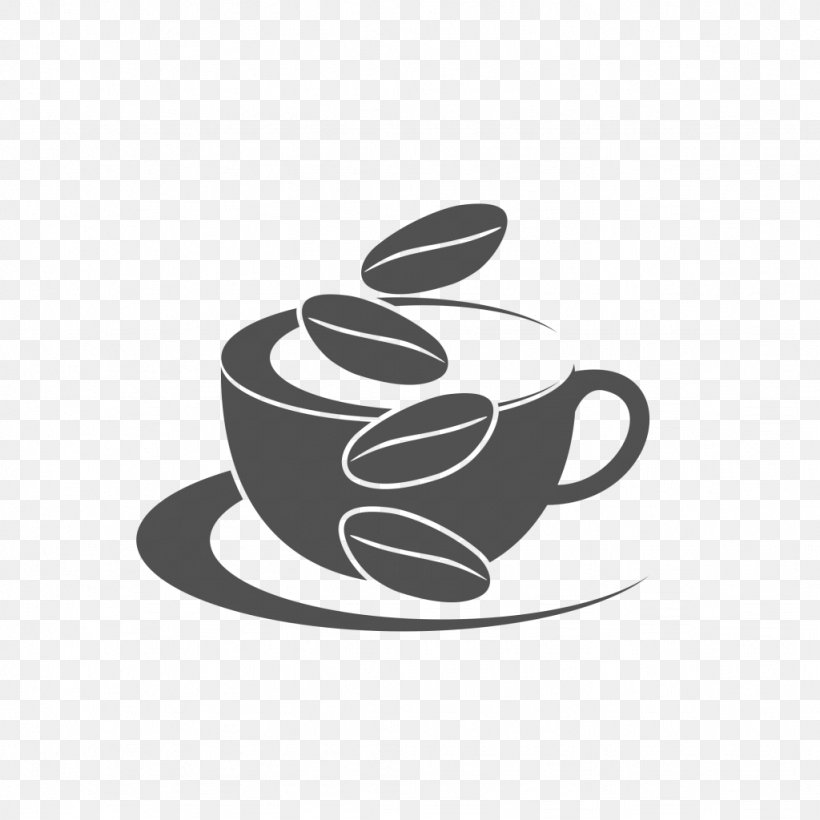 Cafe Coffee Logo, PNG, 1024x1024px, Cafe, Black And White, Coffee, Coffee Cup, Cup Download Free