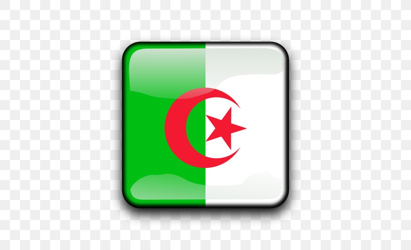 Flag Of Algeria National Flag Clip Art, PNG, 500x500px, Algeria, Brand, Flag, Flag Of Algeria, Flag Of Greece Download Free