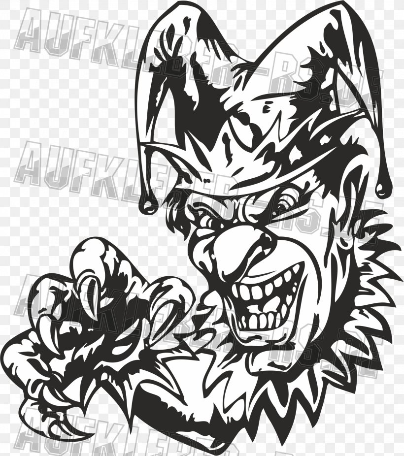 Joker Decal Sticker Devil Clown, PNG, 1621x1831px, Watercolor, Cartoon, Flower, Frame, Heart Download Free