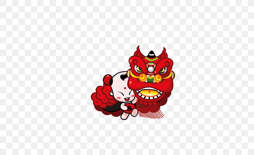 Lion Dance Chinese New Year Festival Dragon Dance, PNG, 500x500px, Lion, Art, Cartoon, Chinese Guardian Lions, Chinese New Year Download Free