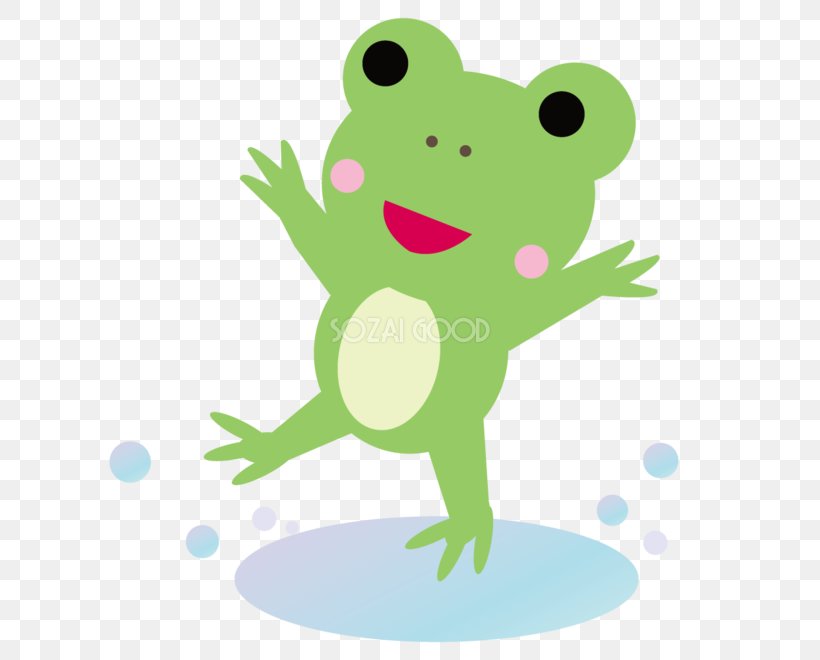 Tree Frog Puddle Clip Art, PNG, 660x660px, Frog, Amphibian, Art, Cartoon, Chartreuse Download Free