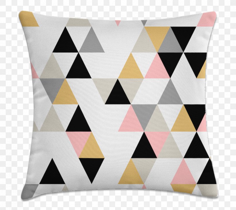 Cushion Throw Pillows Geometry Room Triangle, PNG, 862x768px, Cushion, Chair, Couch, Decorative Arts, Drawing Download Free