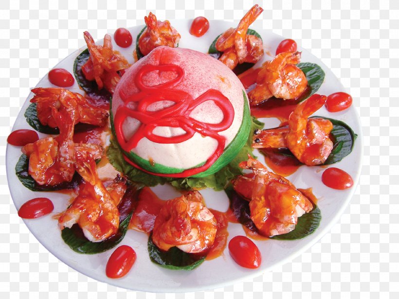 Longevity Peach Lobster Vegetarian Cuisine, PNG, 945x709px, Longevity Peach, Appetizer, Crayfish, Cuisine, Dish Download Free