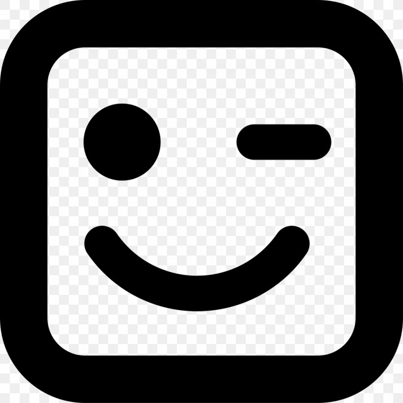 Winking, PNG, 980x980px, Emoticon, Black And White, Face, Facial Expression, Smile Download Free