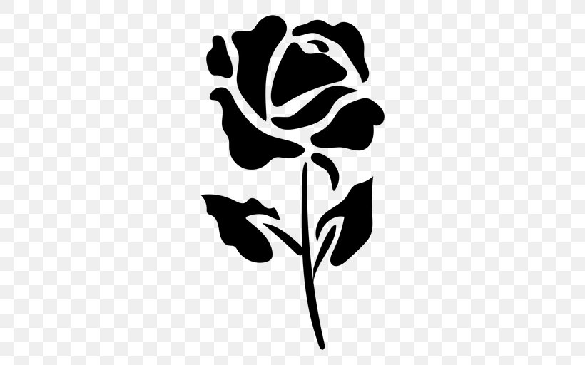 Rose Flower Clip Art, PNG, 512x512px, Rose, Black, Black And White, Blue Rose, Branch Download Free