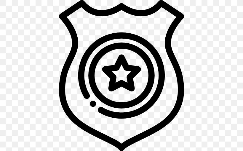 Police Officer Badge Criminal Justice Crime, PNG, 512x512px, Police, Area, Badge, Black And White, Crime Download Free