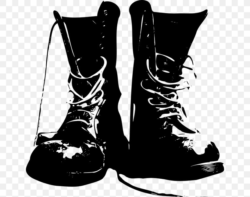 Combat Boot Cowboy Boot Shoe Clip Art, PNG, 650x644px, Combat Boot, Black, Black And White, Boot, Combat Download Free