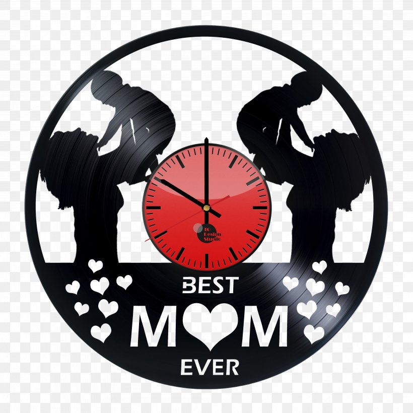 Mother's Day Clock Phonograph Record Wall, PNG, 4016x4016px, Mother, Clock, Clothing Accessories, Cutting, Gift Download Free