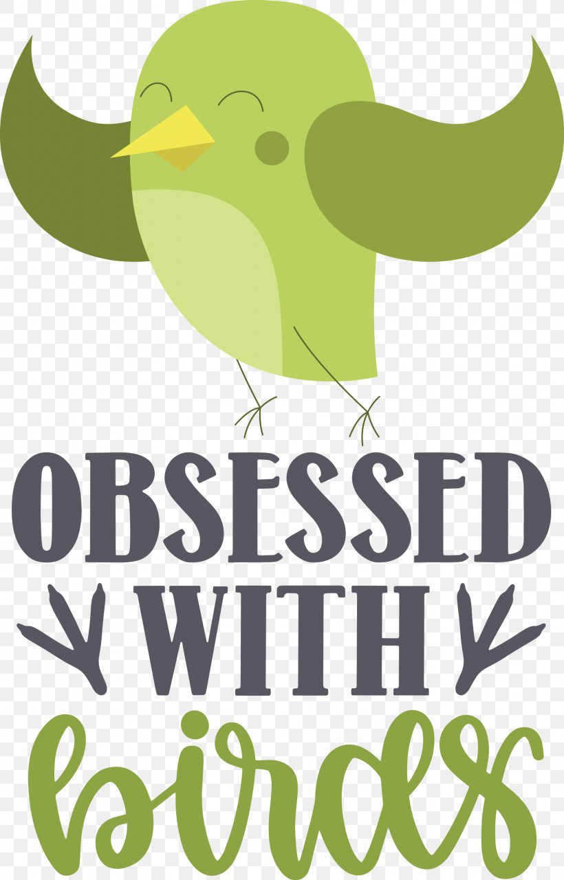 Obsessed With Birds Bird Birds Quote, PNG, 1921x3000px, Bird, Green, Leaf, Logo, Text Download Free