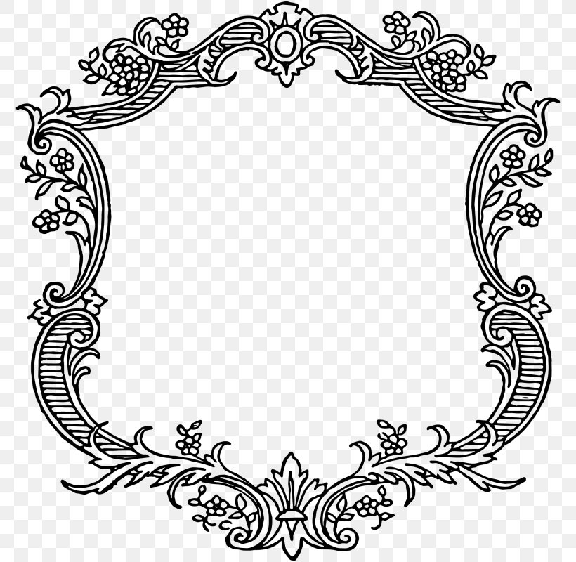 Picture Frames Clip Art, PNG, 778x800px, Picture Frames, Area, Artwork, Black And White, Display Resolution Download Free