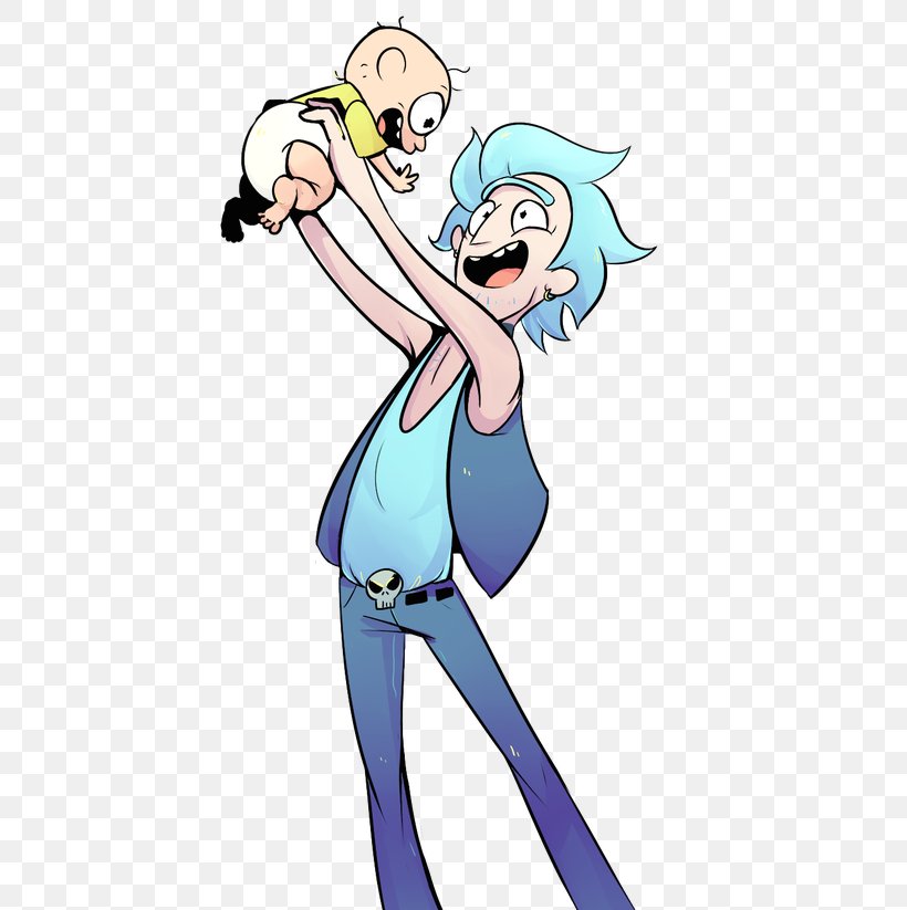 Rick Sanchez Morty Smith Child Infant DeviantArt, PNG, 520x823px, Watercolor, Cartoon, Flower, Frame, Heart Download Free