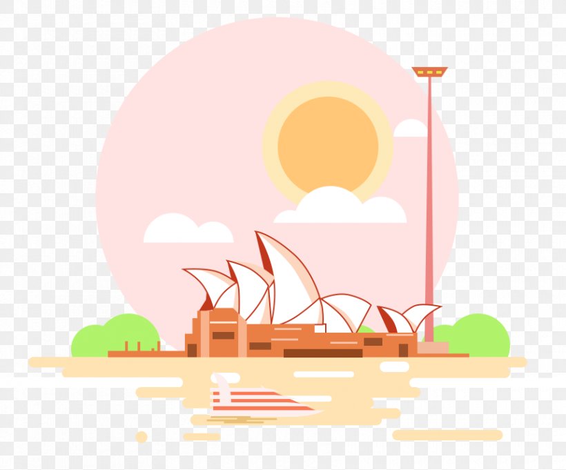 Sydney Opera House Flat Material, PNG, 860x715px, Sydney Opera House, Art, Cartoon, Clip Art, Computer Software Download Free