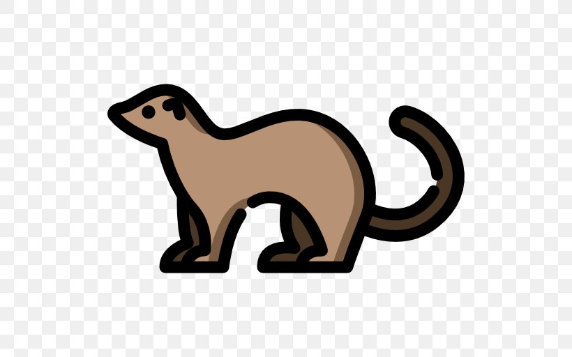 Ferret Weasels Cat Clip Art, PNG, 512x512px, Ferret, Animal, Animal Figure, Carnivoran, Cat Download Free