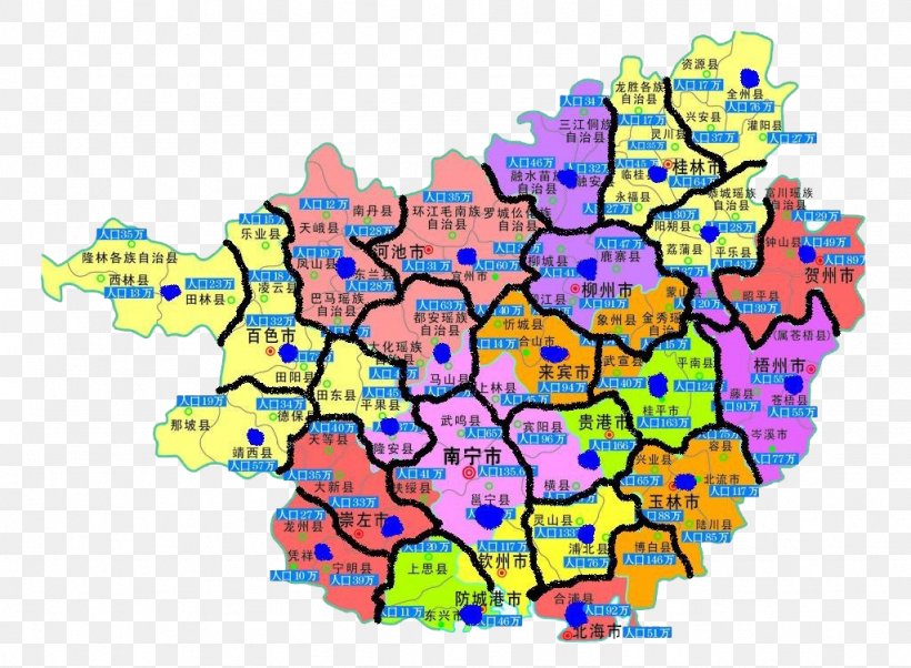 Guangxi Map Population, PNG, 1024x752px, Guangxi, Area, Gratis, Map, Organism Download Free
