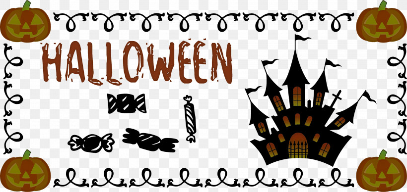 Happy Halloween Halloween, PNG, 3000x1422px, Happy Halloween, Biology, Cartoon, Fruit, Halloween Download Free