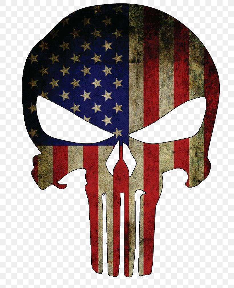 Punisher Skull, PNG, 747x1012px, United States, Bumper Sticker, Car, Decal, Flag Download Free