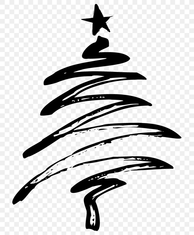 Santa Claus Christmas Day Christmas Tree Snowflake Clip Art, PNG, 751x995px, Santa Claus, Art, Beak, Bird, Black And White Download Free