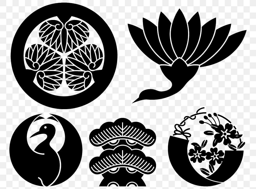 Mon Japan Yagō Illustration Graphics, PNG, 770x606px, Mon, Black And White, Drawing, Invertebrate, Japan Download Free