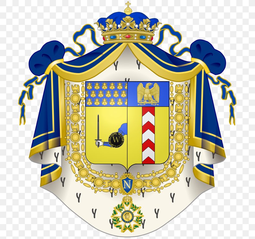 Principality Of Pontecorvo First French Empire Coat Of Arms Of Sweden Crest, PNG, 711x768px, First French Empire, Area, Blazon, Charles Xiv John Of Sweden, Coat Of Arms Download Free