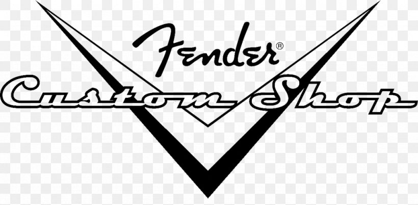 Fender Custom Shop Fender Musical Instruments Corporation Fender Stratocaster Electric Guitar, PNG, 1024x503px, Fender Custom Shop, Area, Bass Guitar, Black And White, Brand Download Free