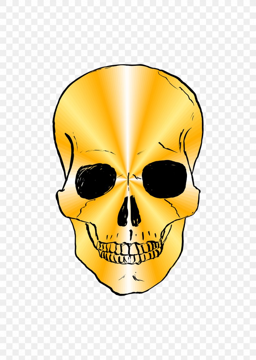 Skull And Crossbones, PNG, 909x1280px, Skull, Bone, Drawing, Gold, Jaw Download Free