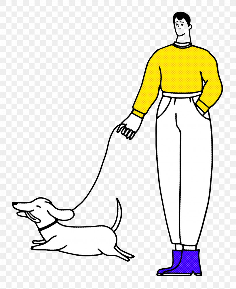 Walking The Dog, PNG, 2040x2500px, Walking The Dog, Clothing, Dog, Line Art, Male Download Free