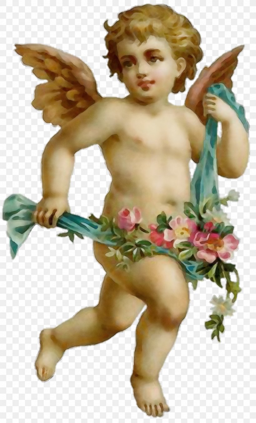 Angel Cupid Fictional Character Supernatural Creature Mythical Creature, PNG, 1024x1691px, Watercolor, Angel, Cupid, Fictional Character, Figurine Download Free
