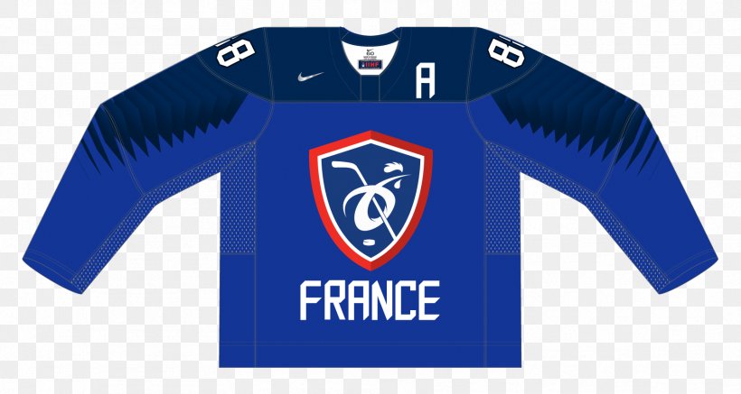Sports Fan Jersey Decathlon Cit Dessaint Ice Hockey French Team Jersey, PNG, 1772x945px, Sports Fan Jersey, Active Shirt, Blue, Brand, Clothing Download Free