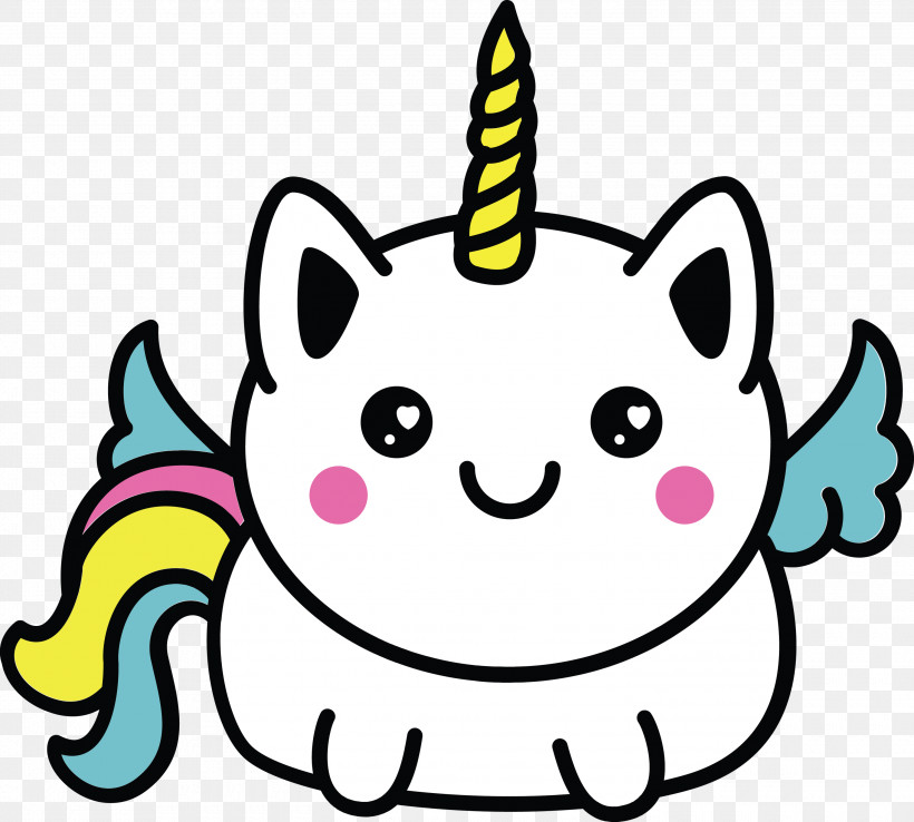 White Facial Expression Head Pink Cartoon, PNG, 3000x2700px, Cute Unicorn, Cartoon, Cartoon Unicorn, Cat, Facial Expression Download Free
