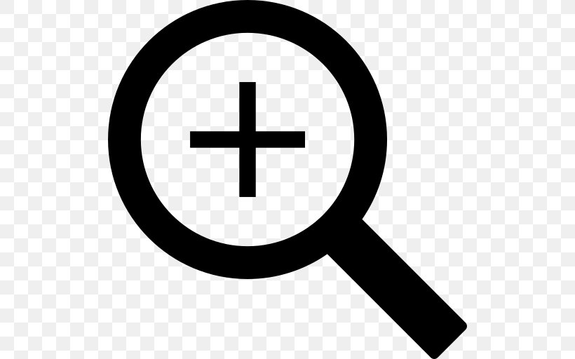 Zooming User Interface Symbol Magnifying Glass Magnification, PNG, 512x512px, Zooming User Interface, Area, Black And White, Magnification, Magnifier Download Free