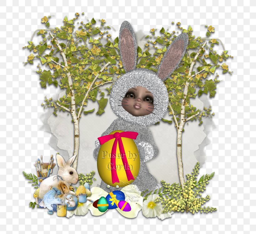 Easter Bunny, PNG, 750x750px, Easter Bunny, Easter, Flower, Grass, Rabbit Download Free