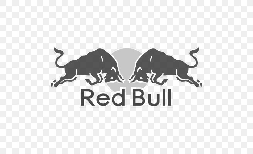 Red Bull Energy Drink Logo Fizzy Drinks Krating Daeng, PNG, 500x500px, Red Bull, Black And White, Brand, Carnivoran, Drink Download Free