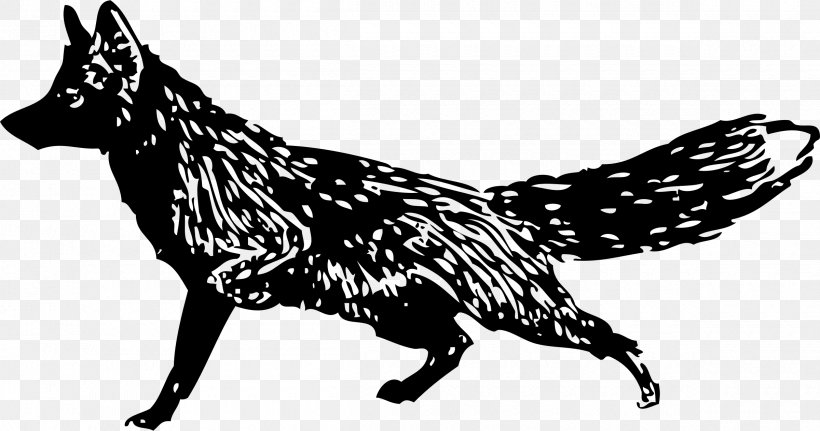 Arctic Fox Red Fox Clip Art, PNG, 2400x1264px, Arctic Fox, Black, Black And White, Carnivoran, Dog Download Free