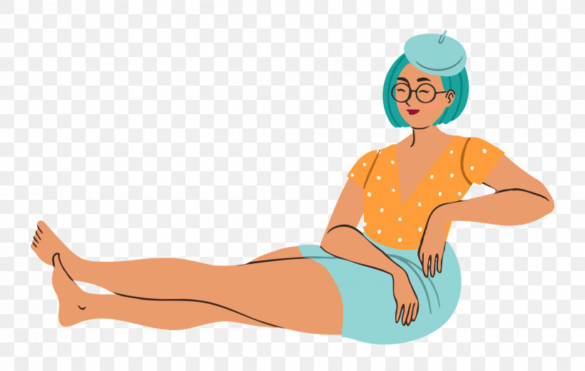 Relaxing Lady Woman, PNG, 2500x1587px, Relaxing, Abdomen, Cartoon, Girl, Human Download Free