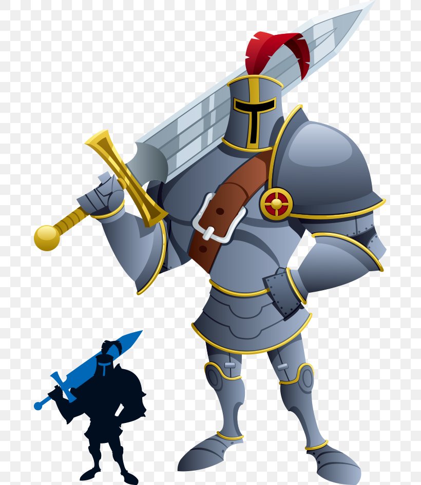 Cartoon Knight Royalty-free Illustration, PNG, 687x946px, Cartoon, Action Figure, Figurine, Headgear, Knight Download Free